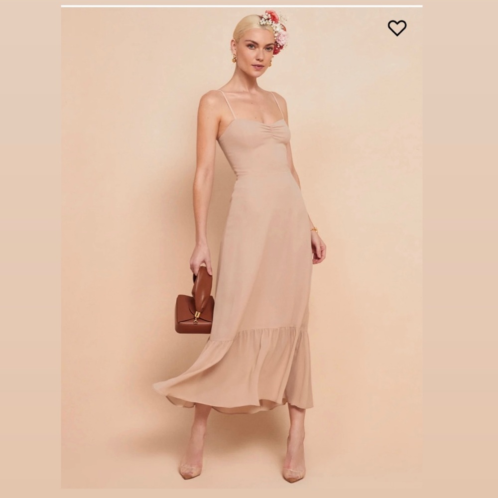Reformation, Emersyn Dress in Champagne, Size 4